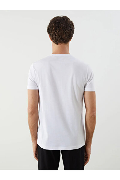 LC Waikiki Ανδρικό μπλουζάκι από βαμβακερό κοντό μανίκι με λαιμόκοψη