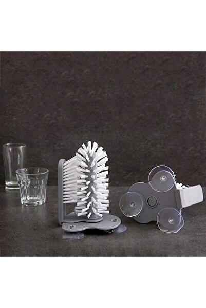 Go İthalat Practical, Easy and Functional Handheld Dishwashing Brush with Suction Cup (5273)