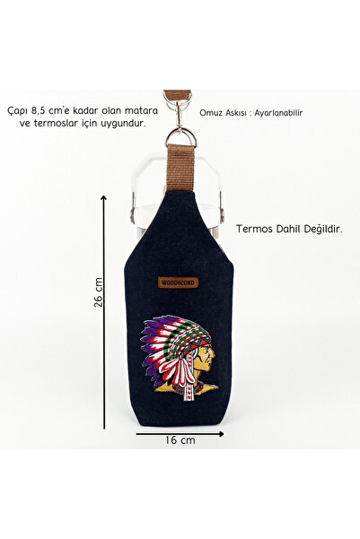 woodycord Handmade U Model Native American Water Bottle Thermos Cover Iceflow 0.89