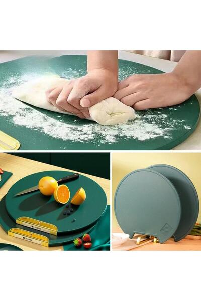 Go İthalat Kitchen Vegetable, Fruit, Meat, Fish, Bread Chopping Cutting Board with Stand (5273)