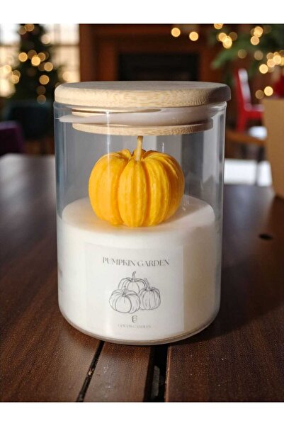 COCOS CANDLES Bambu Kapaklı Bal Kabağı Lavanta Kokulu Soya Mum