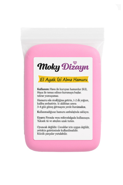 Moky Dizayn Air-Dry Clay, Ultra-Soft and Ultra-Light Dough for Baby Hand and Footprint Casting