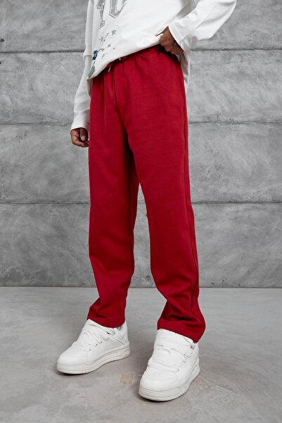 NOMARC Men's Red Basic Model Sweatpants