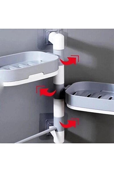 Go İthalat Multi Soap Holder Functional Bathroom Soap Dish (5273)