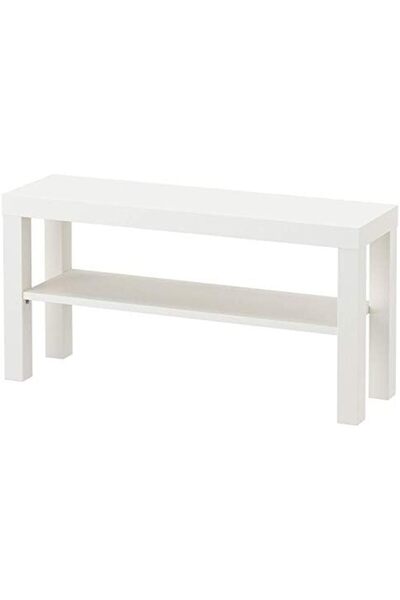 Generic TV Stand White Media Console Table, 90×26×45 cm