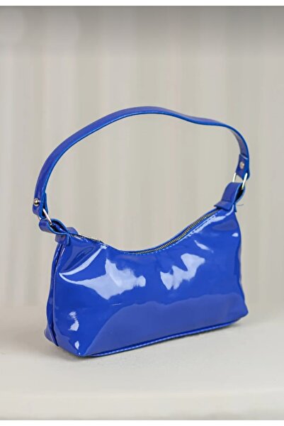 DOĞALYA Geantă de mână și de umăr din piele lacuită lucioasă Baguette cu un singur compartiment