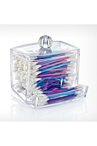 Go İthalat Transparent Cover Ear Cleaning Stick Organizer Storage Box (5273)