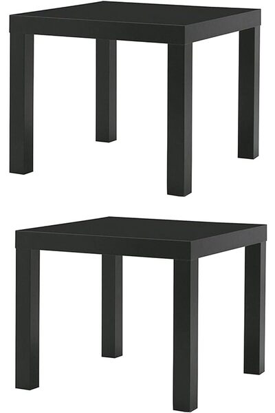 IKEA Black Wooden Side Table (Set of 2)