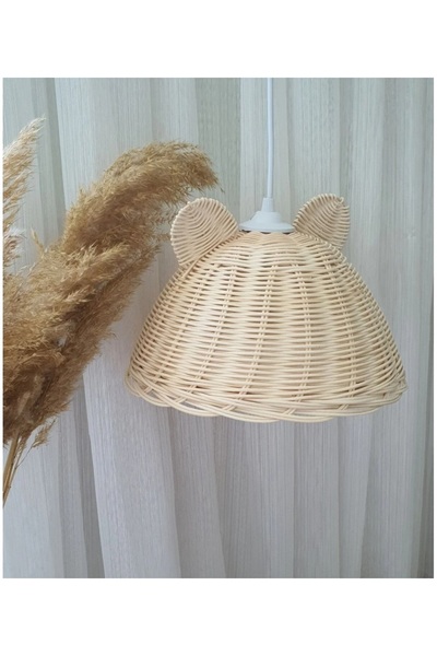Nndekorasyon Rattan bambu Panda kulak Avize 30 cm (duy dahil)