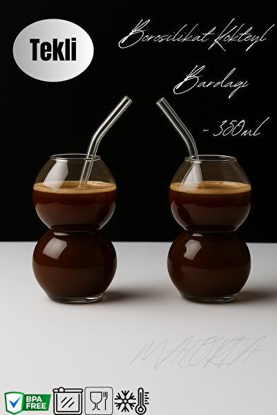 Maloria Bubble Sıcak Soğuk Pipetli Kahve Bardağı | Tekli - 350ml