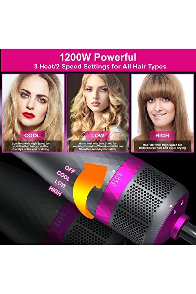 Generic 3 in 1 Hair Dryer Brush and Styler, Professional Negative Ions Air Brush, Blow Dryer Co