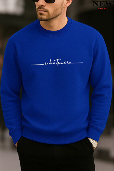 New Shine What Ever Printed Crew Neck Sweatshirt