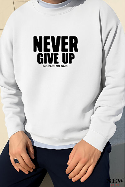 New Shine سترة مطبوعة بياقة دائرية من Never Give Up