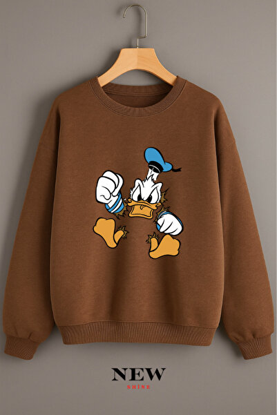 New Shine سويت شيرت برقبة دائرية مطبوع عليه بطة