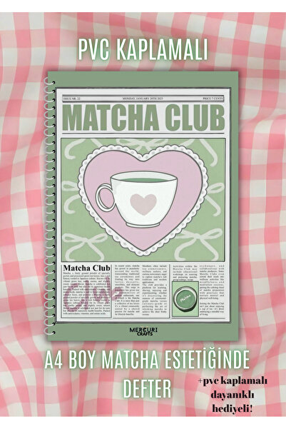 merccuri crafts A4 Spiralli Estetik Okul Defteri 50 yaprak- Boş/Çizgisiz/Düz ...