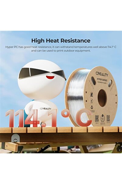 Creality Hyper Pc Şeffaf Filament 1.75mm 1Kg