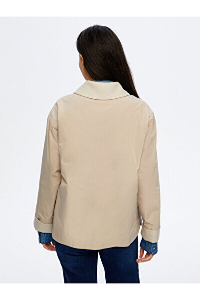 Faik Sönmez Flanel Garnili Kısa Trençkot W26TNC001