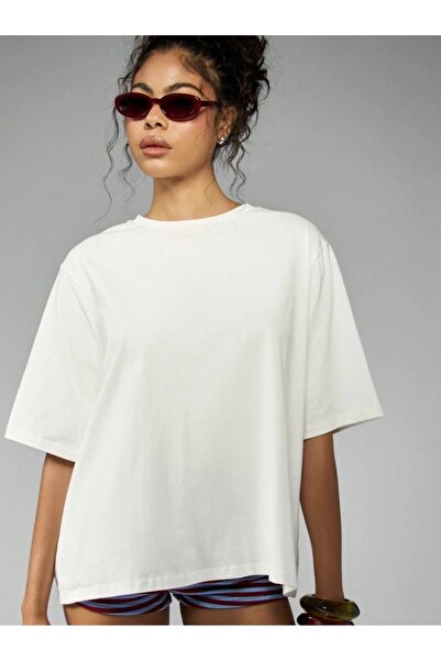 Kaptins Women's White T-Shirt Italian Lemon Printed T-Shirt