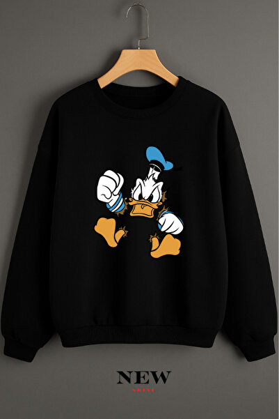 New Shine سويت شيرت برقبة دائرية مطبوع عليه بطة