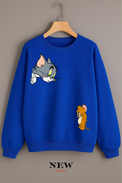 New Shine Φούτερ με στάμπα Tom and Jerry με λαιμόκοψη