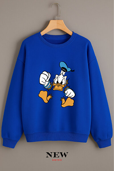 New Shine Duck Printed Crew Neck dukserica