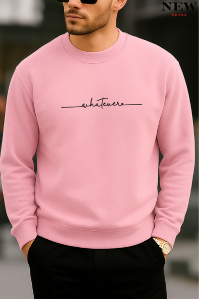 New Shine What Ever Printed Crew Neck Sweatshirt