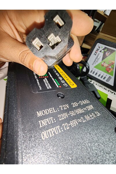 CHARGER EBİKE 72V 20AH-24 AH ŞARJ CİHAZI [ DEVRE KESİCİLİ 6 aklü içindir