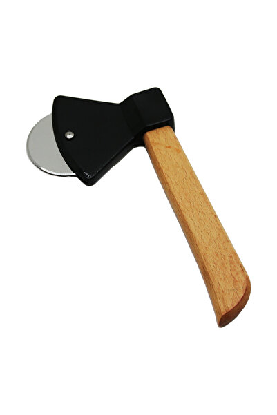 Go İthalat Wooden Handle Ax Pastry Pizza Roller (5273)