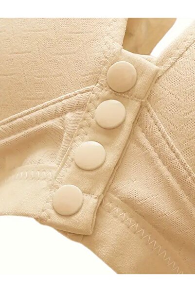 SATTENS Σουτιέν χωρίς επένδυση με κουμπιά μπροστά - Άνετο ελαστικό σουτιέν με μαλακή εφαρμογή με χοντρά λουράκια