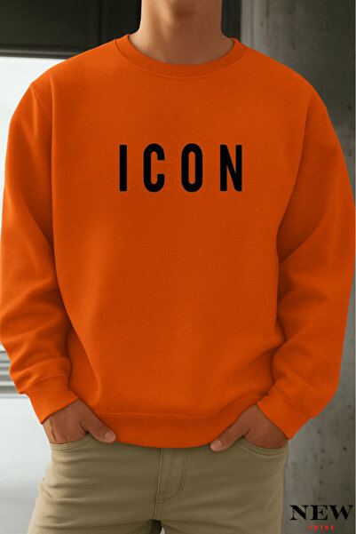 New Shine Icon Printed Crew Neck Sweatshirt