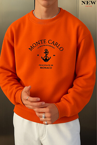 New Shine Monte Carlo Printed Crew Neck Sweatshirt