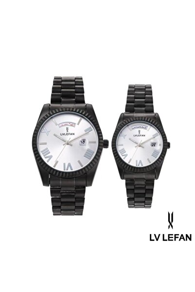 LV LEFAN طقم ساعات رجالي ونسائي من LV LEFAN