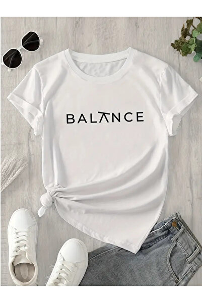 l'eivor Γυναικείο βαμβακερό μπλουζάκι με στάμπα Balance New Design