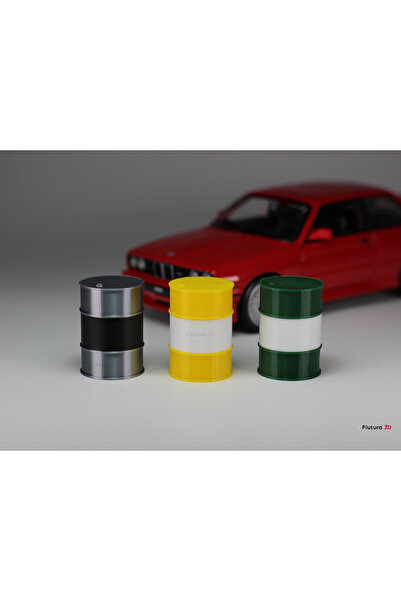Flutura 1:24 Ölçek Diorama Yağ Varili (3lü Set) - Kombinasyon 2