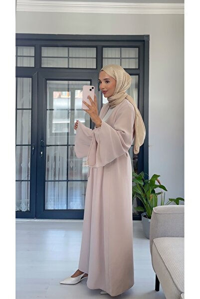 ZEHRA ÇAMRAN BEJ ÇİFT KOL TASARIM ABAYA
