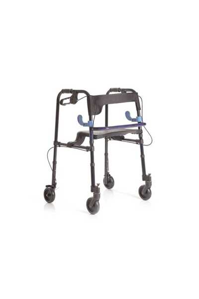 Moretti Spa Cadru de mers pliabil cu 4 roti si scaun – RP751
