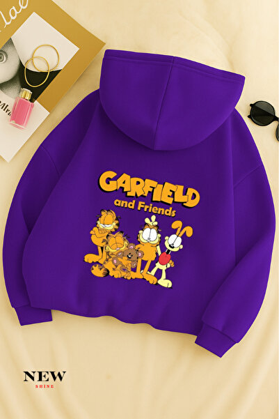 New Shine Παιδικό φούτερ με κουκούλα με στάμπα Garfield