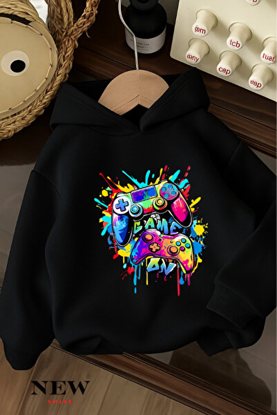 New Shine Game Sleeve Štampano Dječja Sa kapuljačom majica