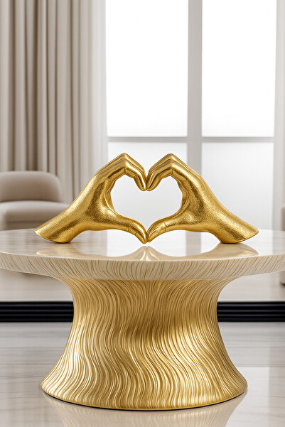 jeane home decor Dekoratif Modern Iskandinav Tarz Kalp El Heykel Figür Obje E...