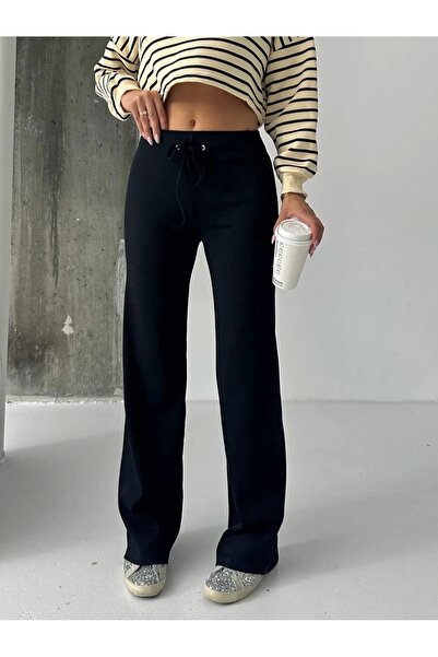 Işıltı kidss Fit comfort black casual pants a6011