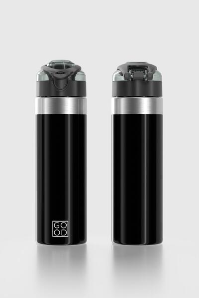 Renga Saga Metal Accessory 630 ml Tritan Flask 912092 Good Black