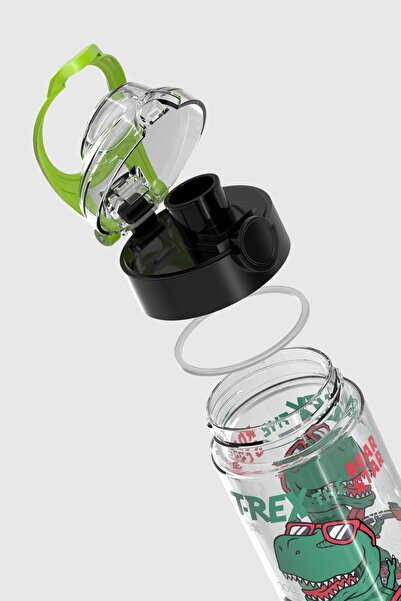 Renga Saga Patterned 500 ml Tritan Children's Water Bottle 912014 Black