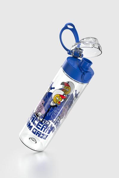 Renga Saga Kral Şakir Patterned 630 ml Tritan Children's Water Bottle 222030 Blue