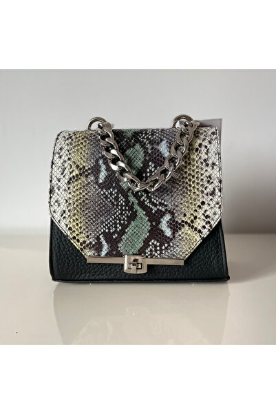 Zea Geanta Mini Chain Piele Naturala Decor Sarpe