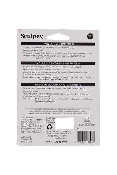 Sculpey Sea Life Oven Safe Silicone Mold Clay Tool
