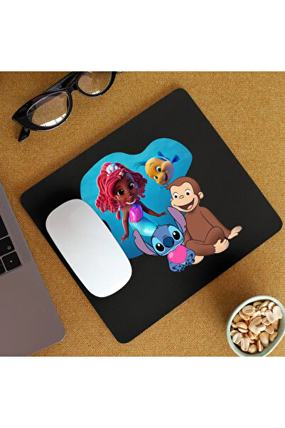 OEM Mousepad Curious George Ariel Stitch Monkey Drawings