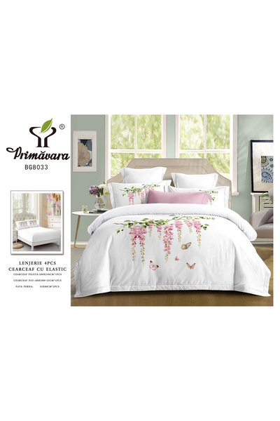 FIONNA.RO Lenjerie Din Bumbac Tip Finet Premium Cu Elastic - Fluturasi De Pri...