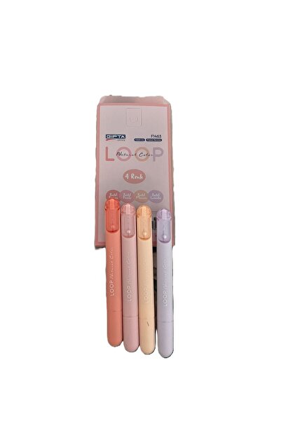 BENİSA SHOP مجموعة أقلام تحديد GIPTA بألوان ناعمة (4 قطع) أقلام تحديد بألوان ...