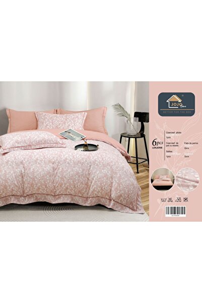 FIONNA.RO Lenjerie Din Bumbac Tip Finet PREMIUM Luxury Cu Elastic - Roz