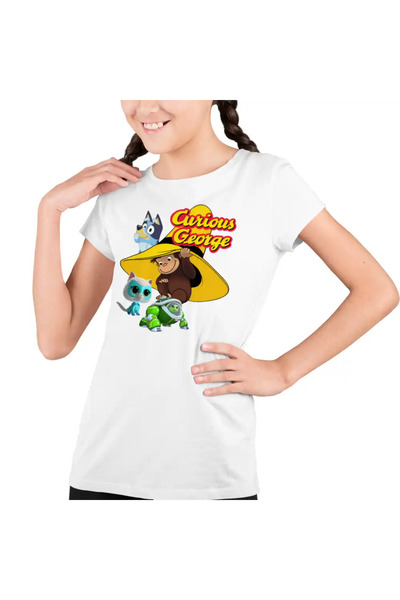 OEM Tricou Copii Fete Curiosul George Bluey Super Pisicute Robogobo
